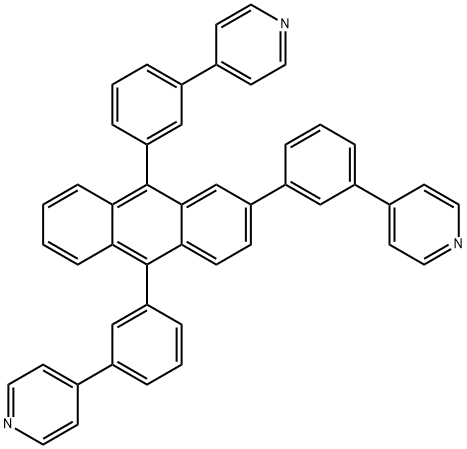 4,4',4''-(2,9,10-蒽基)-三(3,1-苯基))三吡啶 结构式