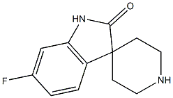 6-氟螺[二氢吲哚-3,4'-哌啶]-2-酮 结构式