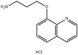3-(喹啉-8-氧基)丙烷-1-胺二盐酸 结构式