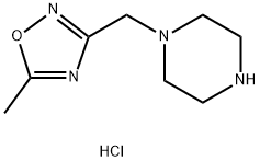 1-[(5-甲基-1,2,4-噁二唑-3-基)甲基]哌嗪二盐酸盐 结构式