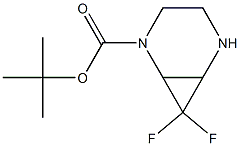 tert-butyl 7,7-difluoro-2,5-diazabicyclo[4.1.0]heptane-2-carboxylate 结构式