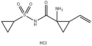 (1R,2S)-1-Amino-N-(cyclopropylsulfonyl)-2-vinylcyclopropanecarboxamide hydrochloride
 结构式