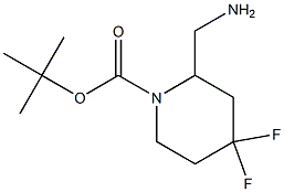 2-(氨基甲基)-4,4-二氟哌啶-1-甲酸叔丁酯 结构式