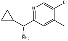 (R)-(5-溴-4-甲基吡啶-2-基)(环丙基)甲胺 结构式