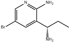(S)-3-(1-aminopropyl)-5-bromopyridin-2-amine 结构式