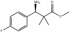 METHYL (3R)-3-AMINO-3-(4-FLUOROPHENYL)-2,2-DIMETHYLPROPANOATE 结构式