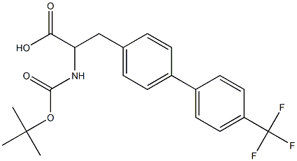 Boc-4-(4-trifluoromethylphenyl)-DL-phenylalanine 结构式