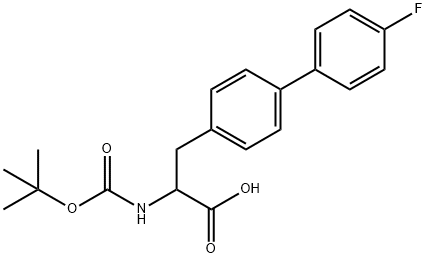 Boc-4-(4-fluorophenyl)-DL-phenylalanine 结构式