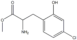 METHYL 2-AMINO-3-(4-CHLORO-2-HYDROXYPHENYL)PROPANOATE 结构式