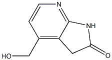 4-(羟甲基)-1,3-二氢-2H-吡咯并[2,3-B]吡啶-2-酮 结构式