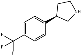 (3R)-3-[4-(trifluoromethyl)phenyl]pyrrolidine 结构式