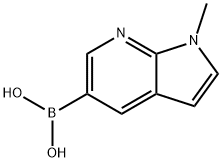 (1-甲基-1H-吡咯并[2,3-B]吡啶-5-基)硼酸 结构式