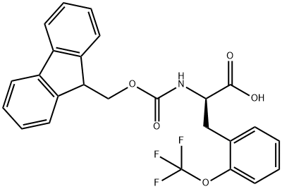 N-Fmoc-2-(trifluoromethoxy)-D-phenylalanine 结构式