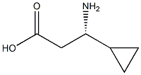 (R)-3-氨基-3-环丙基丙酸 结构式