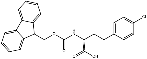 N-Fmoc-4-chloro-D-homophenylalanine 结构式