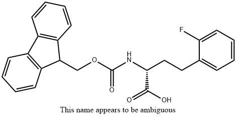 N-FMOC-2-氟-D-高苯丙氨酸 结构式