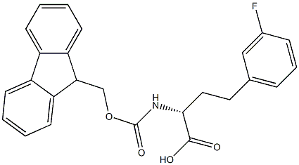 FMOC-3-氟-D-高苯丙氨酸 结构式