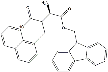 Fmoc-(R)-3-amino-2-(naphthalen-1-ylmethyl)propanoicacid 结构式