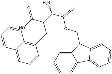 Fmoc-(S)-3-amino-2-(naphthalen-1-ylmethyl)propanoicacid 结构式