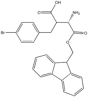 Fmoc-(S)-3-amino-2-(4-bromobenzyl)propanoicacid 结构式