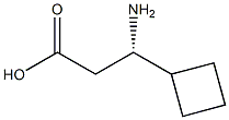 (S)-3-amino-3-cyclobutylpropanoic acid 结构式