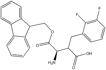 Fmoc-(R)-3-amino-2-(2,3-difluorobenzyl)propanoicacid 结构式