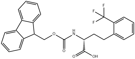 Fmoc-2-trifluoromethyl-D-homophenylalanine 结构式