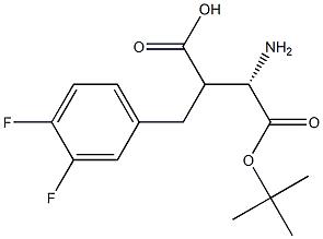 Boc-(S)-3-amino-2-(3,4-difluorobenzyl)propanoicacid 结构式