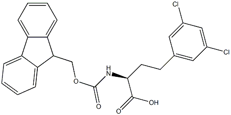 Fmoc-3,5-dichloro-L-homophenylalanine 结构式