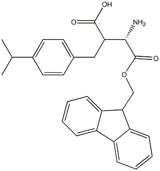 Fmoc-(S)-3-amino-2-(4-isopropylbenzyl)propanoicacid 结构式