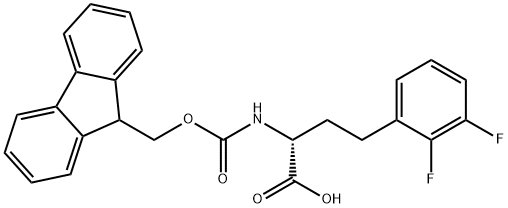 Fmoc-2,3-difluoro-D-homophenylalanine 结构式