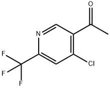 2-三氟甲基-4-氯-5-乙酰基吡啶 结构式