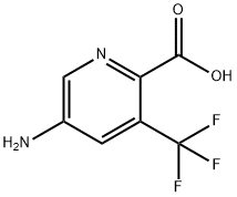 3-三氟甲基-5-氨基吡啶-2-甲酸 结构式