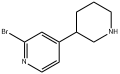 2-BROMO-4-(PIPERIDIN-3-YL)PYRIDINE 结构式