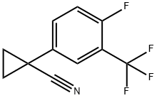 1-(4-fluoro-3-(trifluoromethyl)phenyl)cyclopropanecarbonitrile 结构式