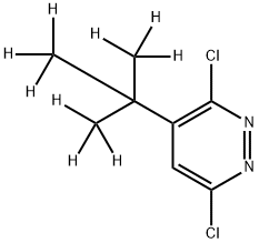3,6-dichloro-4-(2-(methyl-d3)propan-2-yl-1,1,1,3,3,3-d6)pyridazine 结构式