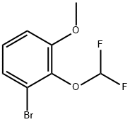 Benzene, 1-bromo-2-(difluoromethoxy)-3-methoxy- 结构式