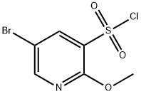 5-溴-2-甲氧基吡啶-3-磺酰氯化 结构式