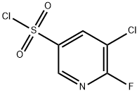 5-氯-6-氟吡啶-3-磺酰氯 结构式