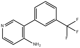 3-(3-(三氟甲基)苯基)吡啶-4-胺 结构式