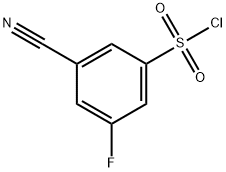 3-cyano-5-fluorobenzene-1-sulfonyl chloride 结构式