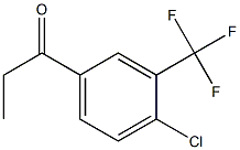 4-氯-3-(三氟甲基)苯丙酮 结构式
