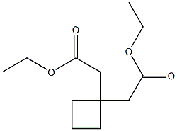 ethyl 2-[1-(2-ethoxy-2-oxoethyl)cyclobutyl]acetate 结构式