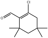 2-氯-4,4,6,6-四甲基-1-环己烯-1-甲醛 结构式