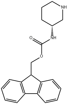 (R)-3-(芴甲氧羰基氨基)哌啶 结构式