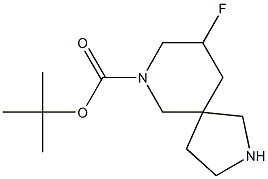 tert-butyl 9-fluoro-2,7-diazaspiro[4.5]decane-7-carboxylate 结构式