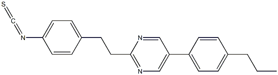1-[5-(p-propylphenyl)pyrimidyl-2]-2-(p-isothiocyanatophenyl) ethane 结构式