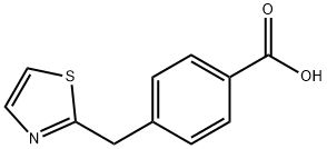 4-(噻唑-2-基甲基)苯甲酸 结构式