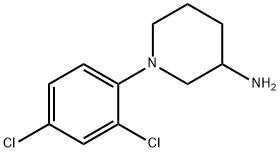 1-(2,4-dichlorophenyl)piperidin-3-amine 结构式