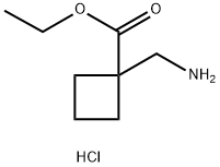 1-(氨基甲基)环丁烷甲酸乙酯盐酸盐 结构式